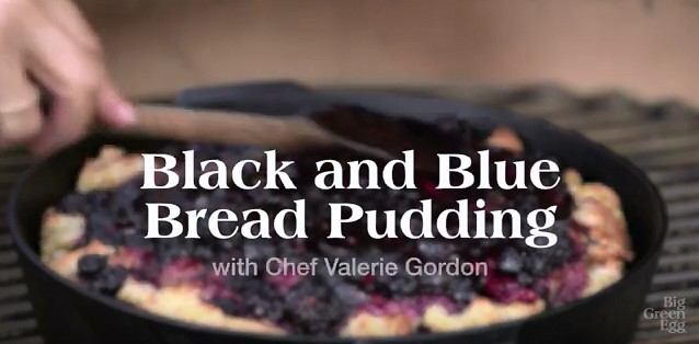 Black and Blue Bread Pudding